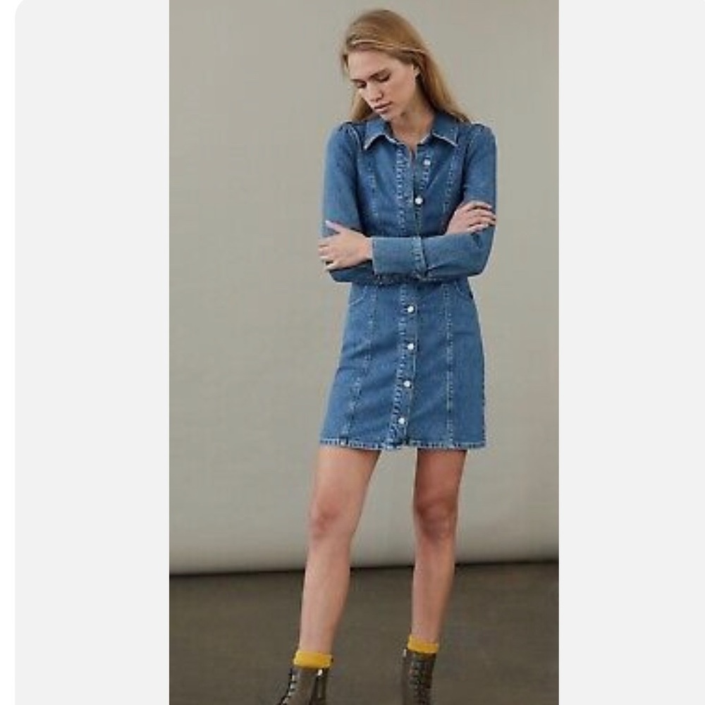 *NWT* Anthropologie Boyish Minka Mini Denim Shirt Dress